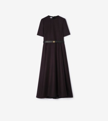 Belted Check Wool Dress Dark pelt ®