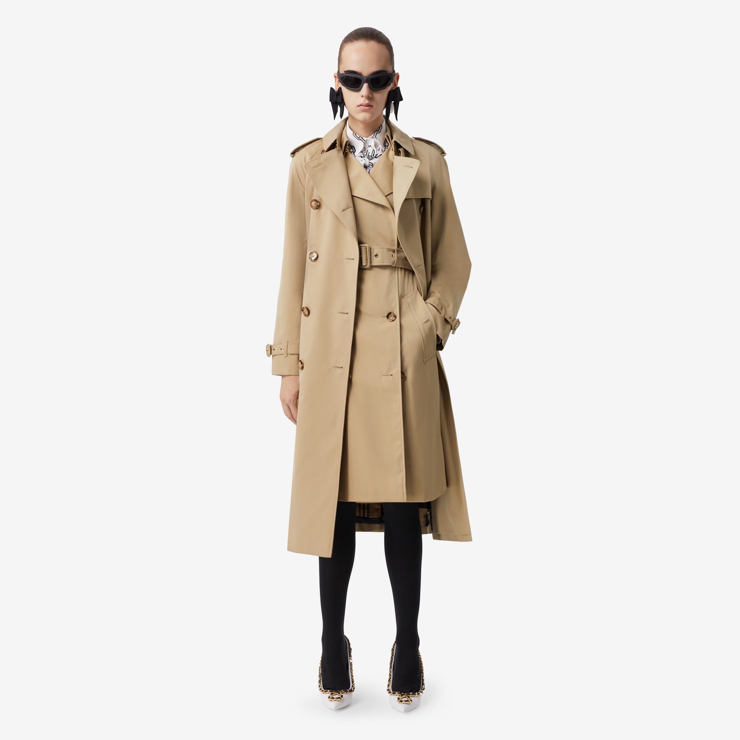 Trench coat Waterloo en algodón de gabardina (Miel) - Mujer | Burberry® oficial - 2
