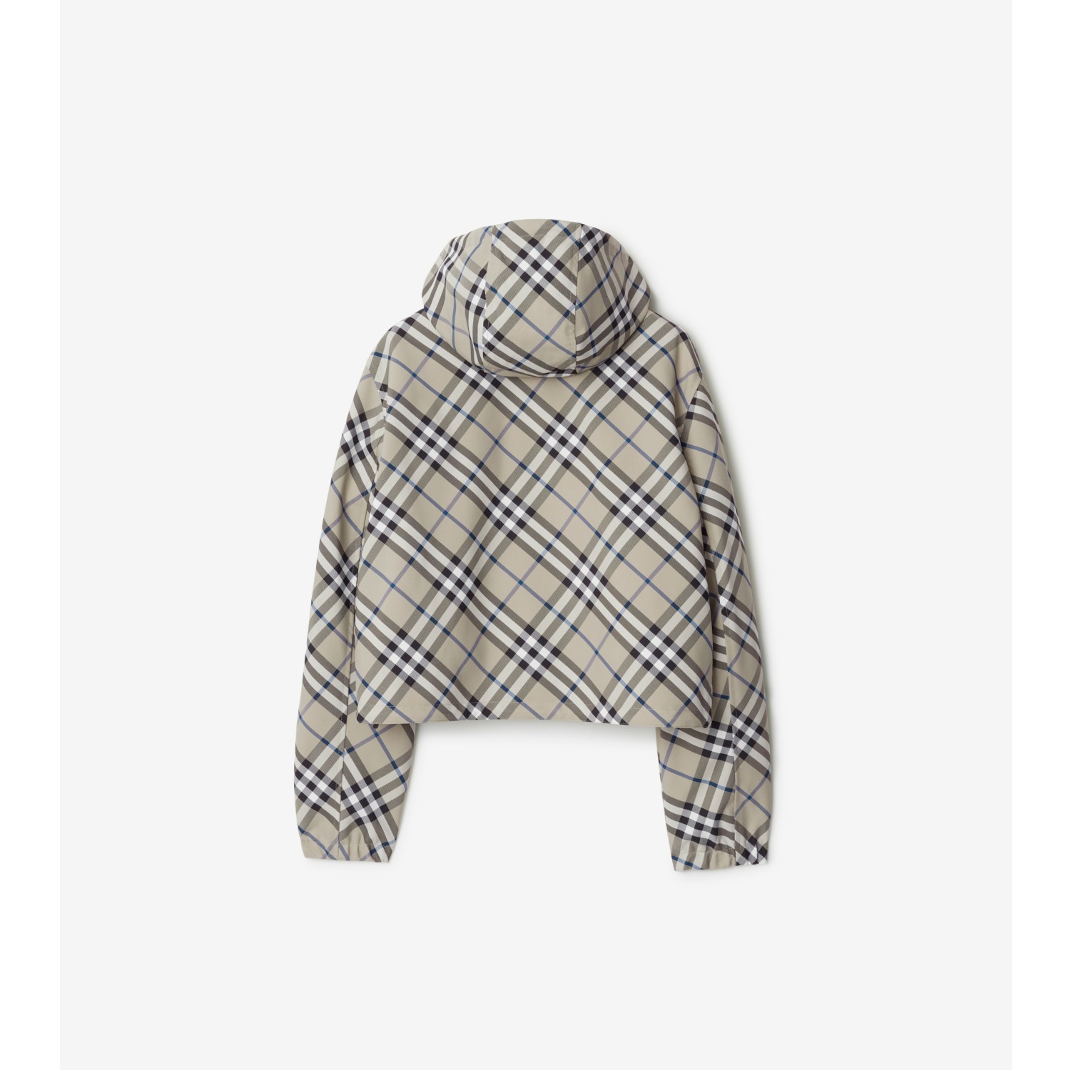 Cropped Reversible Check Jacket