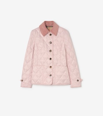 Quilted Jacket in Mallow pink - Women, Nylon | Burberry® Official
