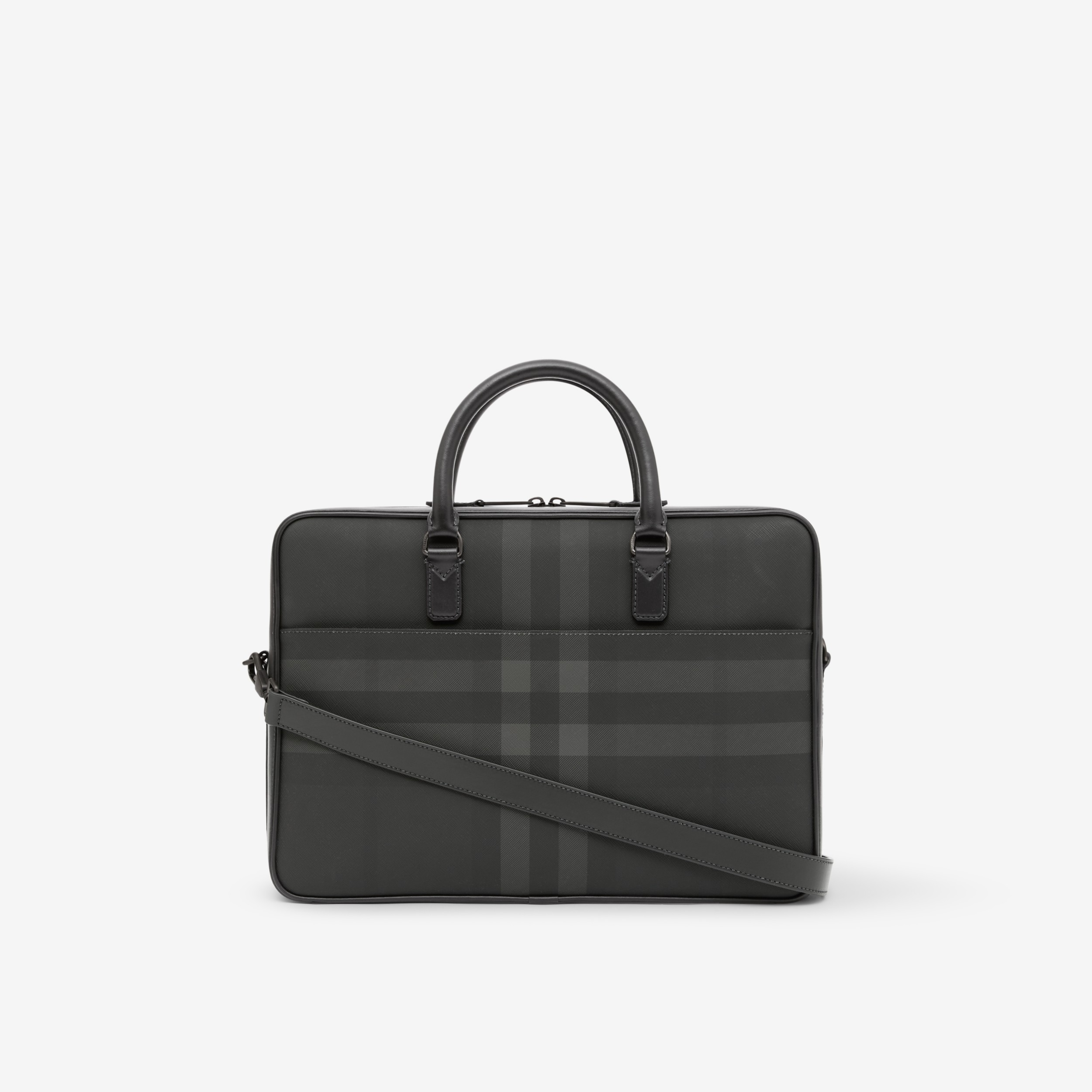 Charcoal Check Ainsworth Briefcase - Men | Burberry® Official