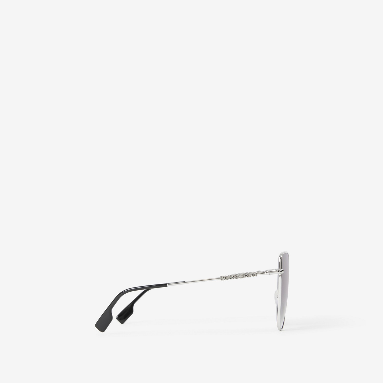 Oversized Cat-eye Frame Sunglasses in Black/silver - Women | Burberry® Official