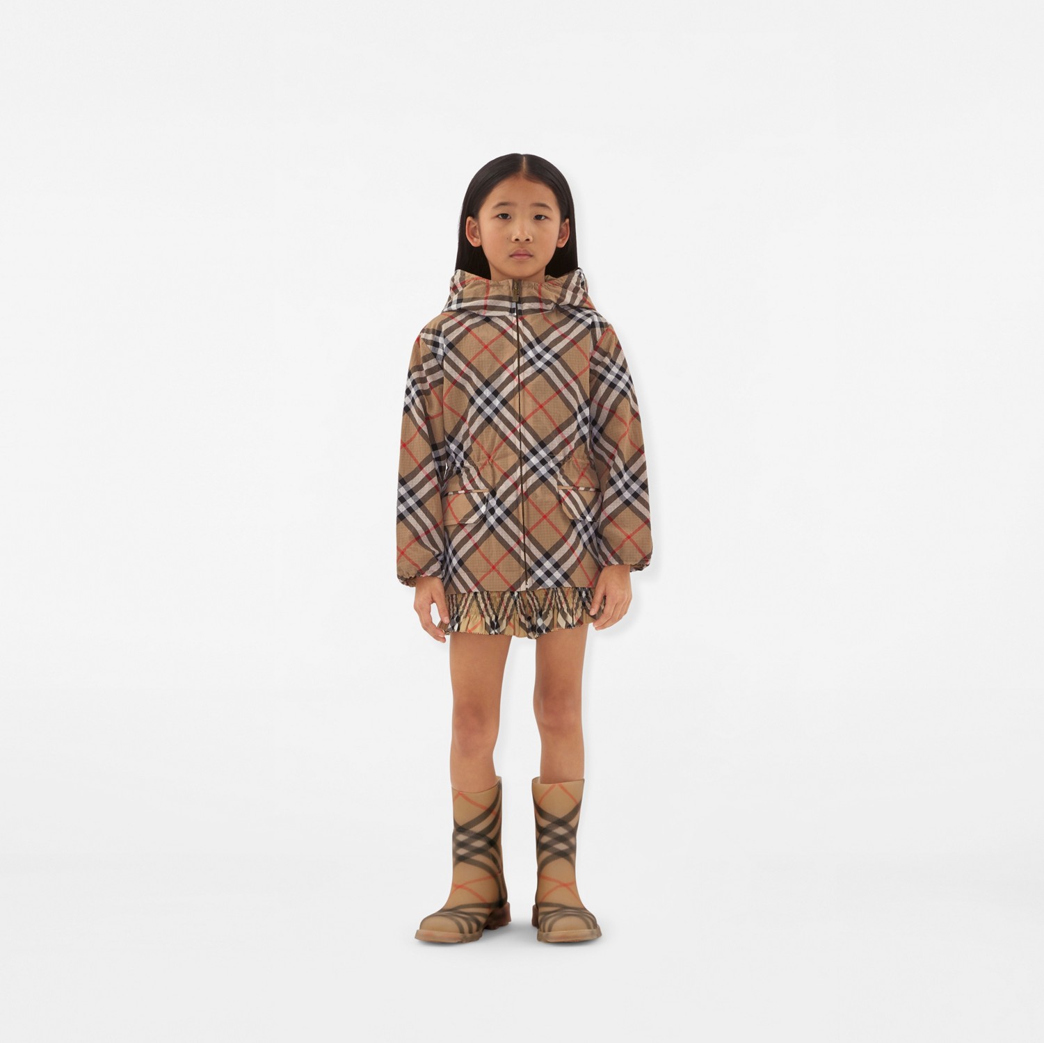 チェックナイロン ジャケット (サンド) | Burberry®公式サイト チェックナイロン ジャケット (サンド) | Burberry®公式サイト