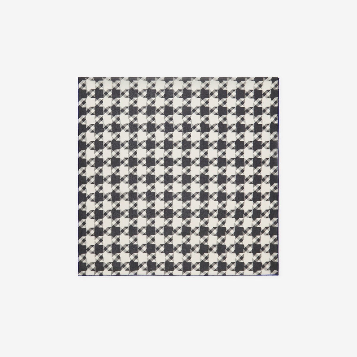 Burberry Houndstooth Silk Scarf In Black/calico