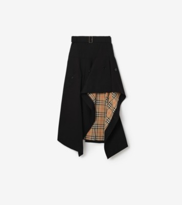 Gabardine Asymmetric Trench Skirt ®