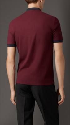mercerised cotton polo shirt