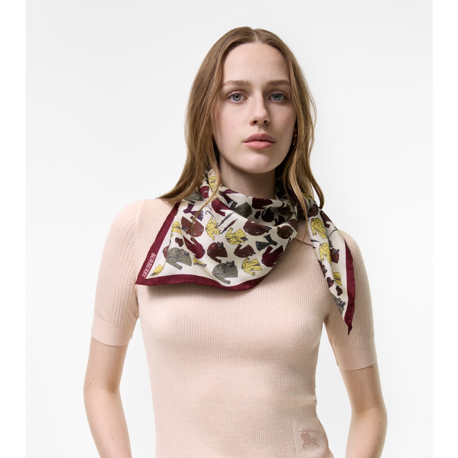 Trench Coat Silk Scarf