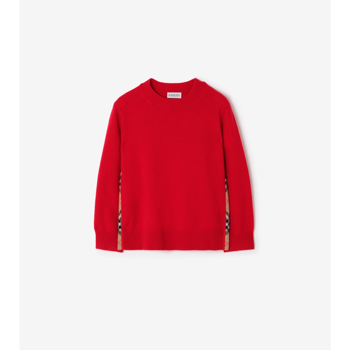  Check Patch Wool Cashmere Sweater