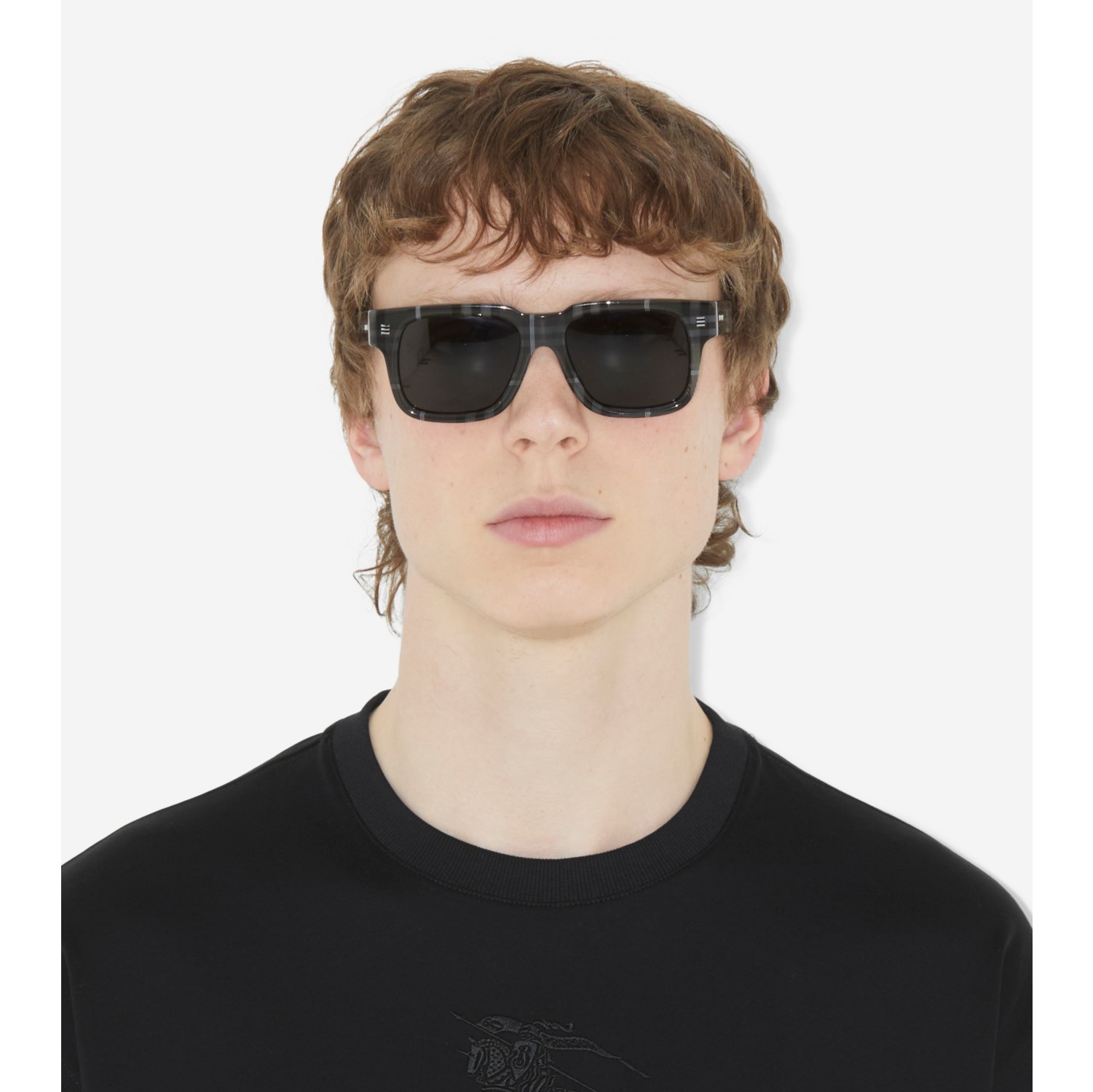 Square Frame Sunglasses in Charcoal - Men | Burberry® Official