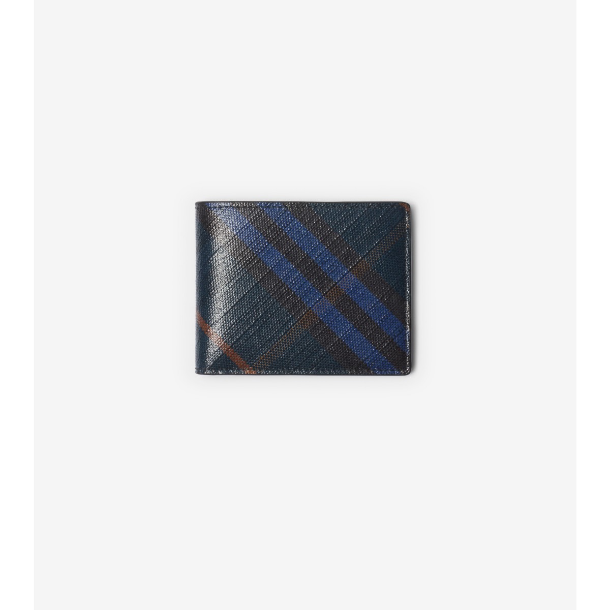 Burberry Check Slim Bifold Wallet In Midnight