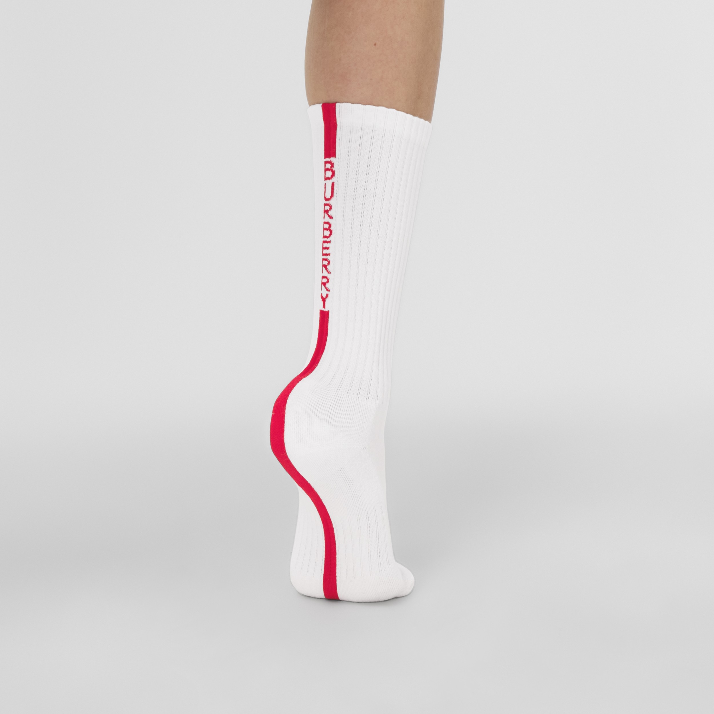 Logo Stripe Intarsia Socks in | Burberry Australia