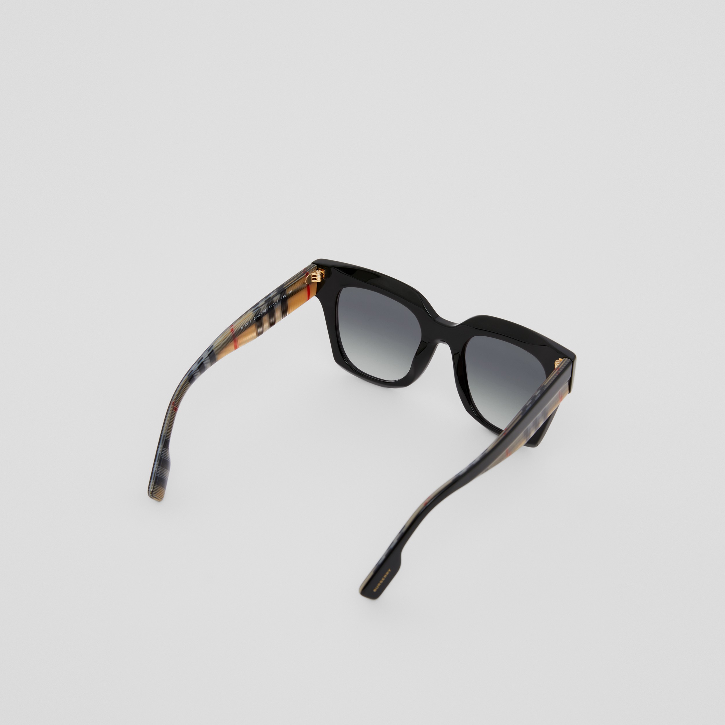 Eckige Sonnenbrille aus Bio-Acetat (Schwarz/beige) - Damen | Burberry® - 4