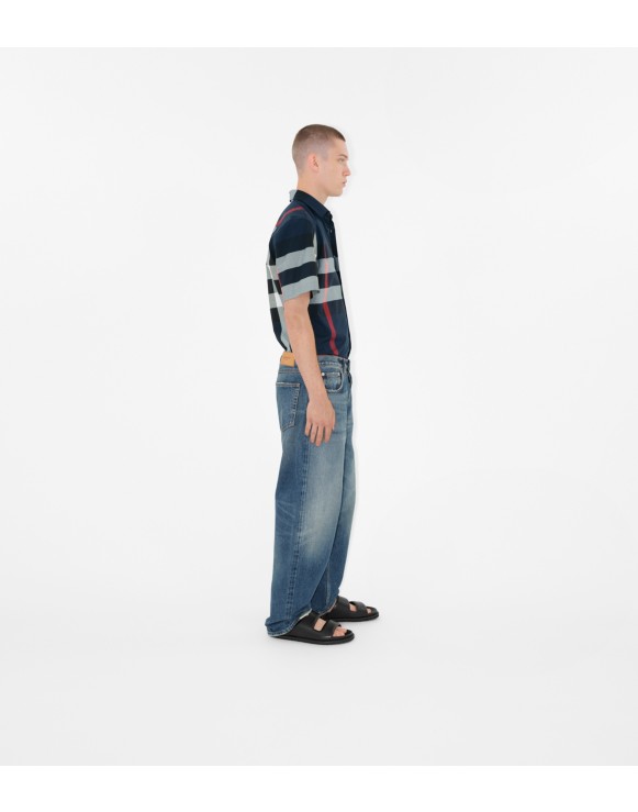 Slim Fit Check Cotton Shirt