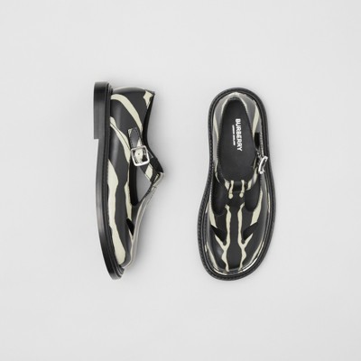black and white zebra print shoes