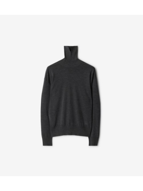 Burberry Wool Sweater In Black