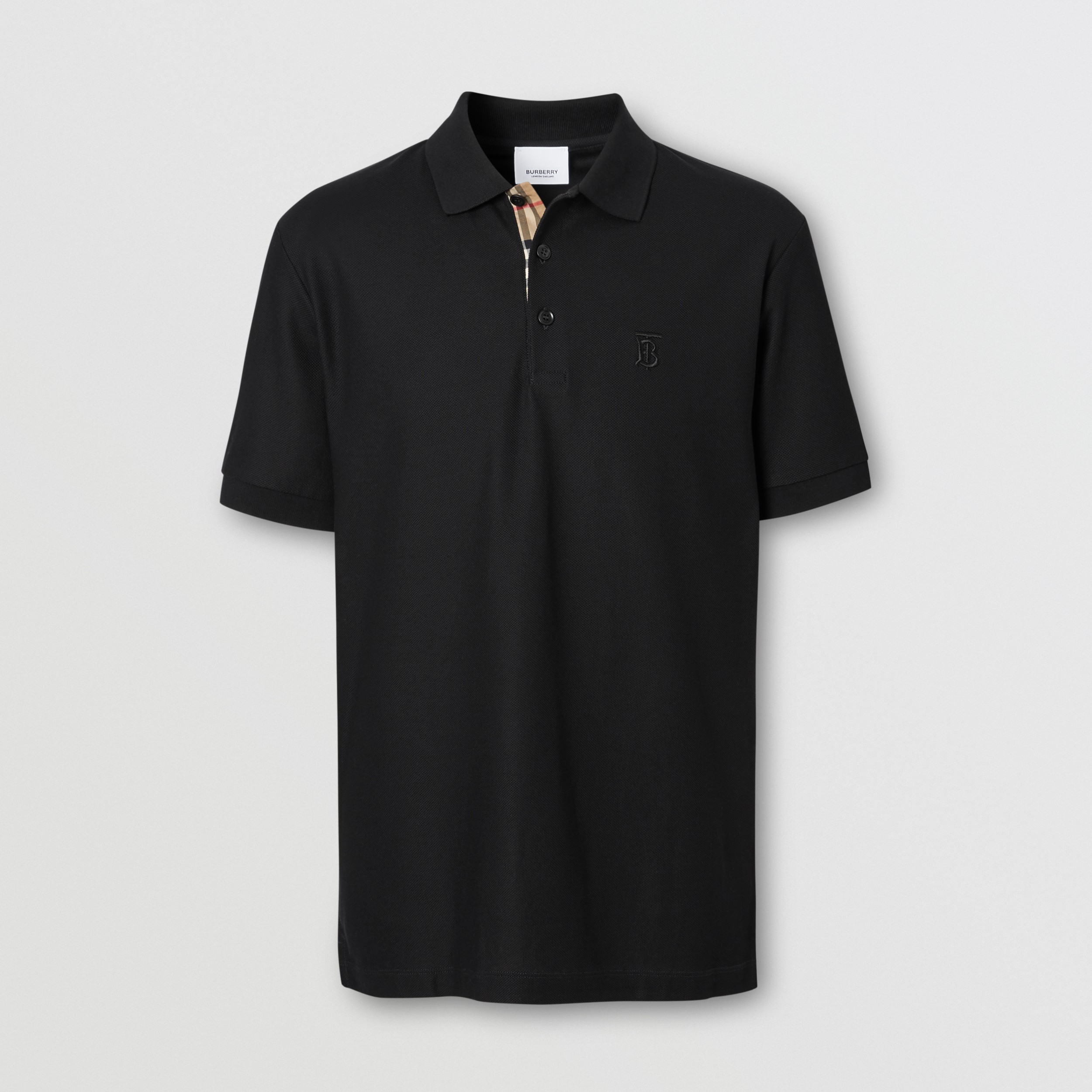 Monogram Cotton Shirt Black - Men | Burberry® Official