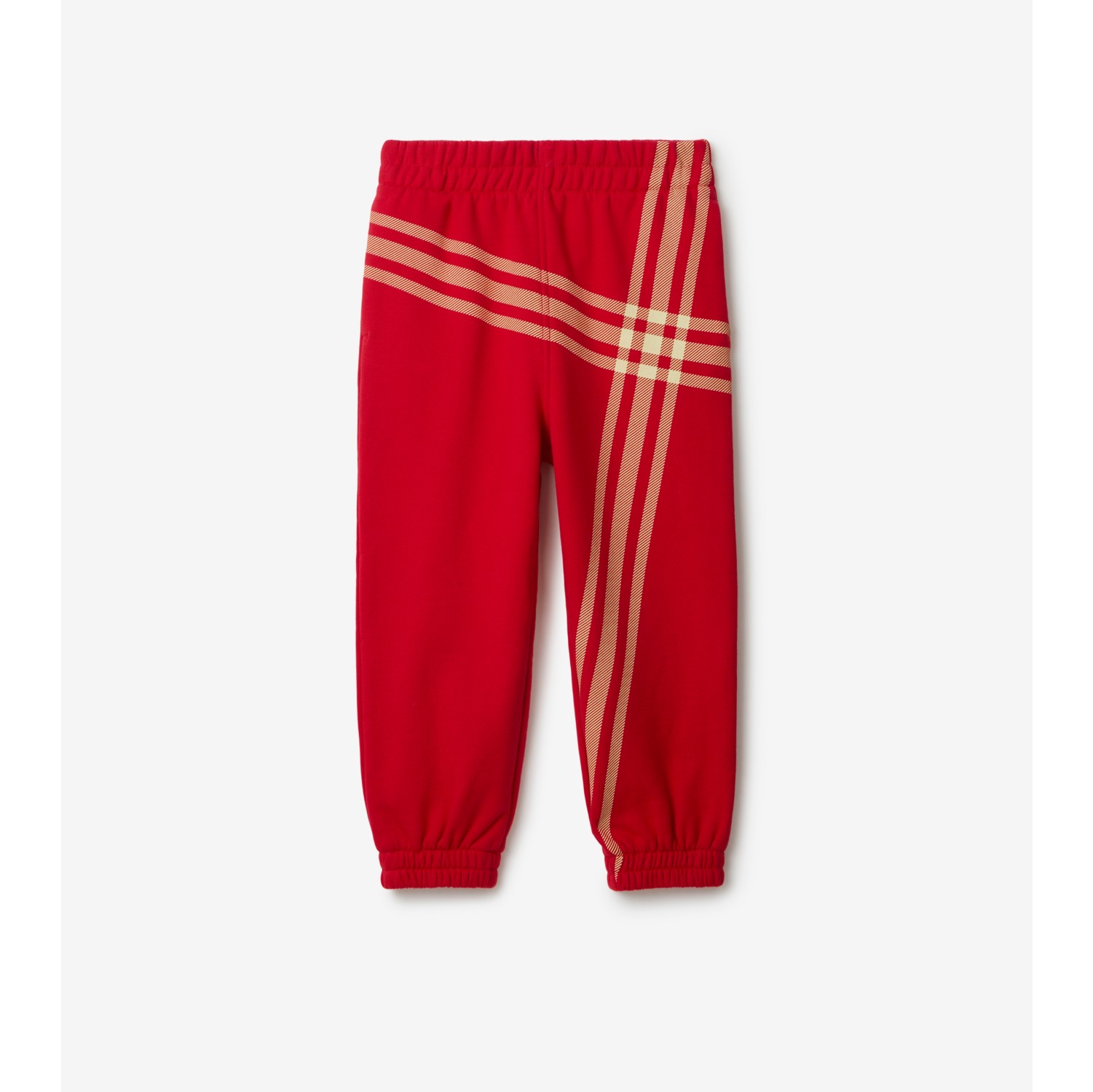 Check Cotton Jogging Pants in Pillar