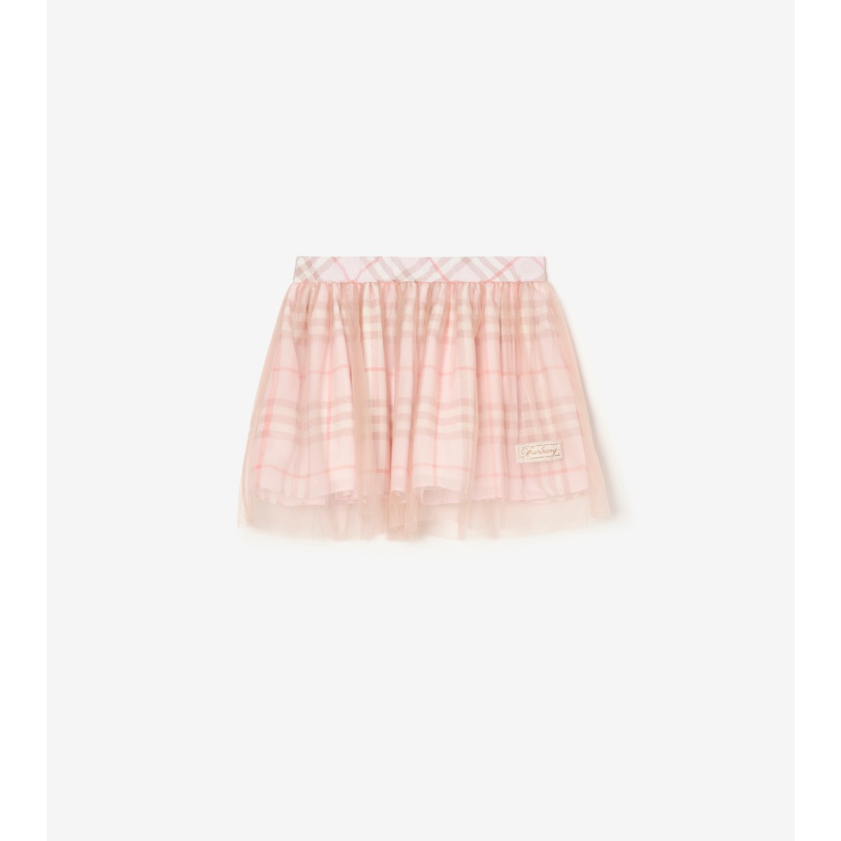  Check Silk Skirt