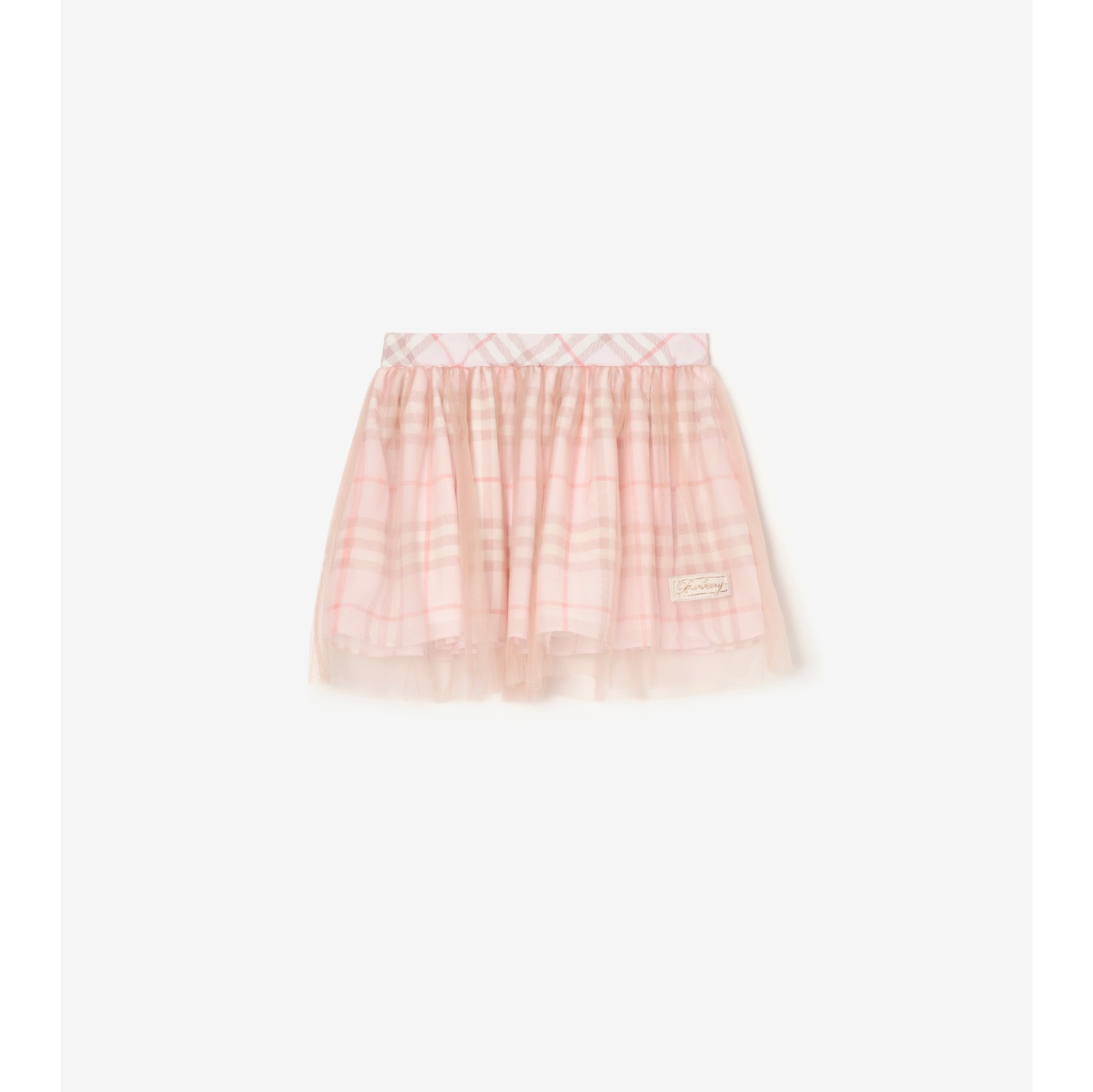 Check Silk Skirt