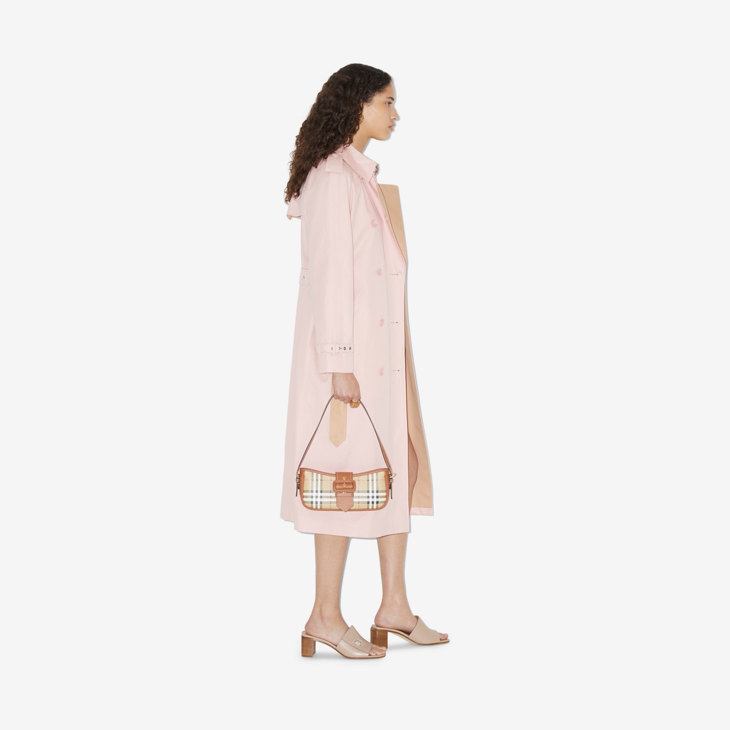 Trench coat en algodón de gabardina (Rosa Sorbete) - Mujer | Burberry® oficial