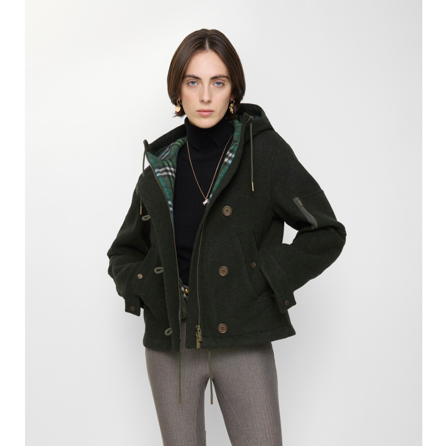 Wool Hooded Jacket