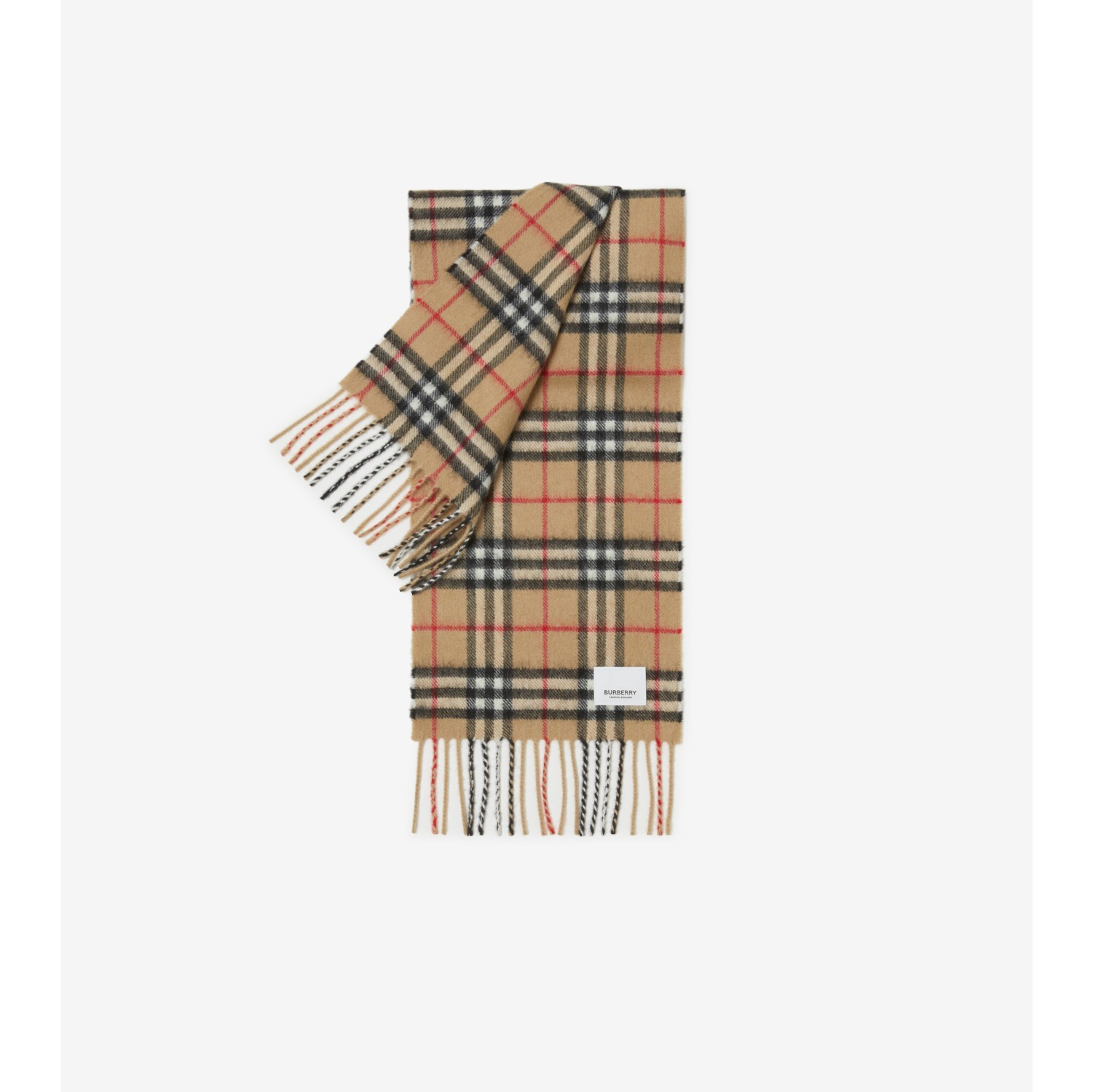 Check Cashmere Scarf in Archive beige - Children | Burberry® Official