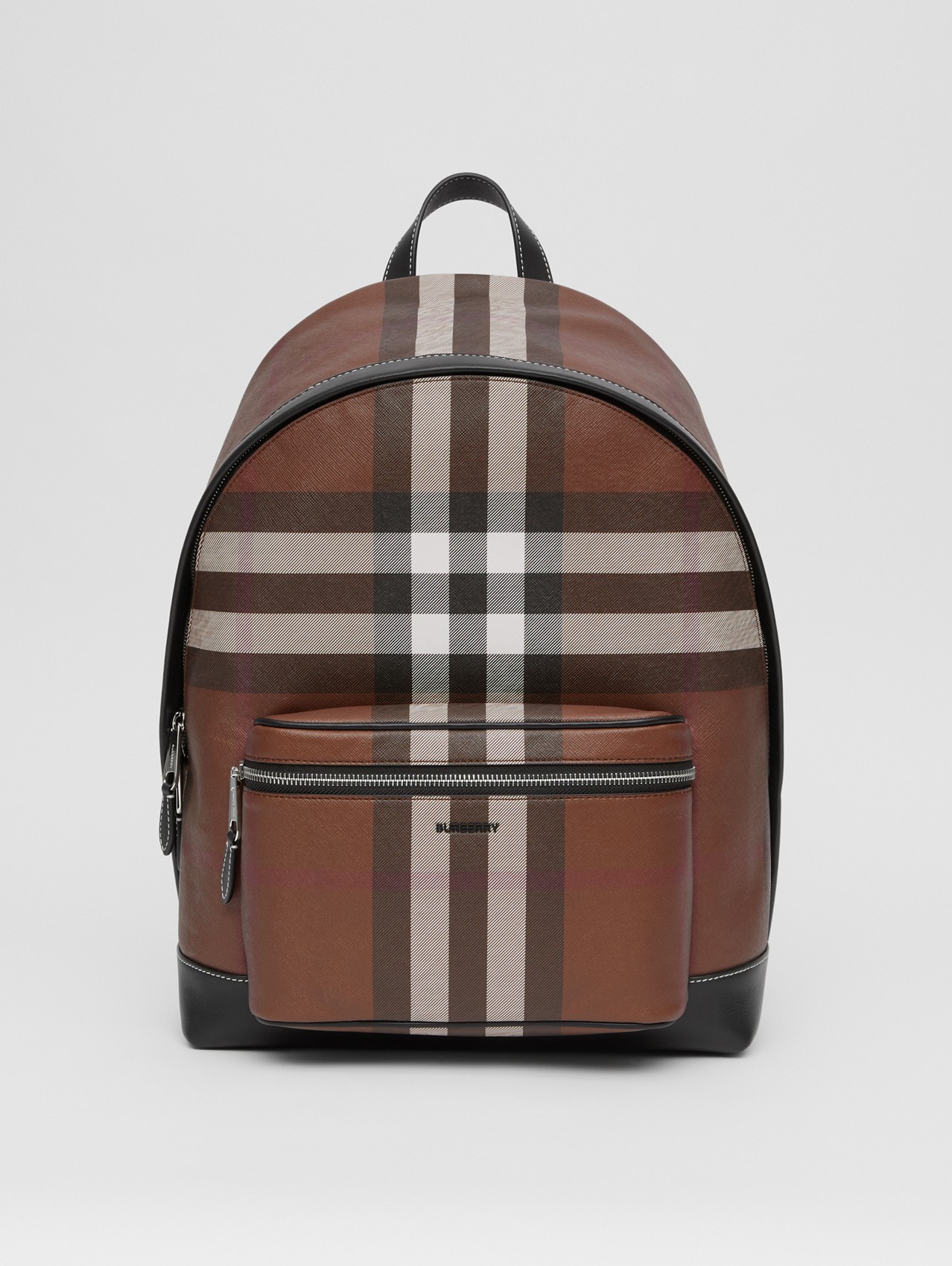 Mens Bags Pouches and wristlets Burberry Leather-trimmed Checked E-canvas Pouch in Brown for Men 