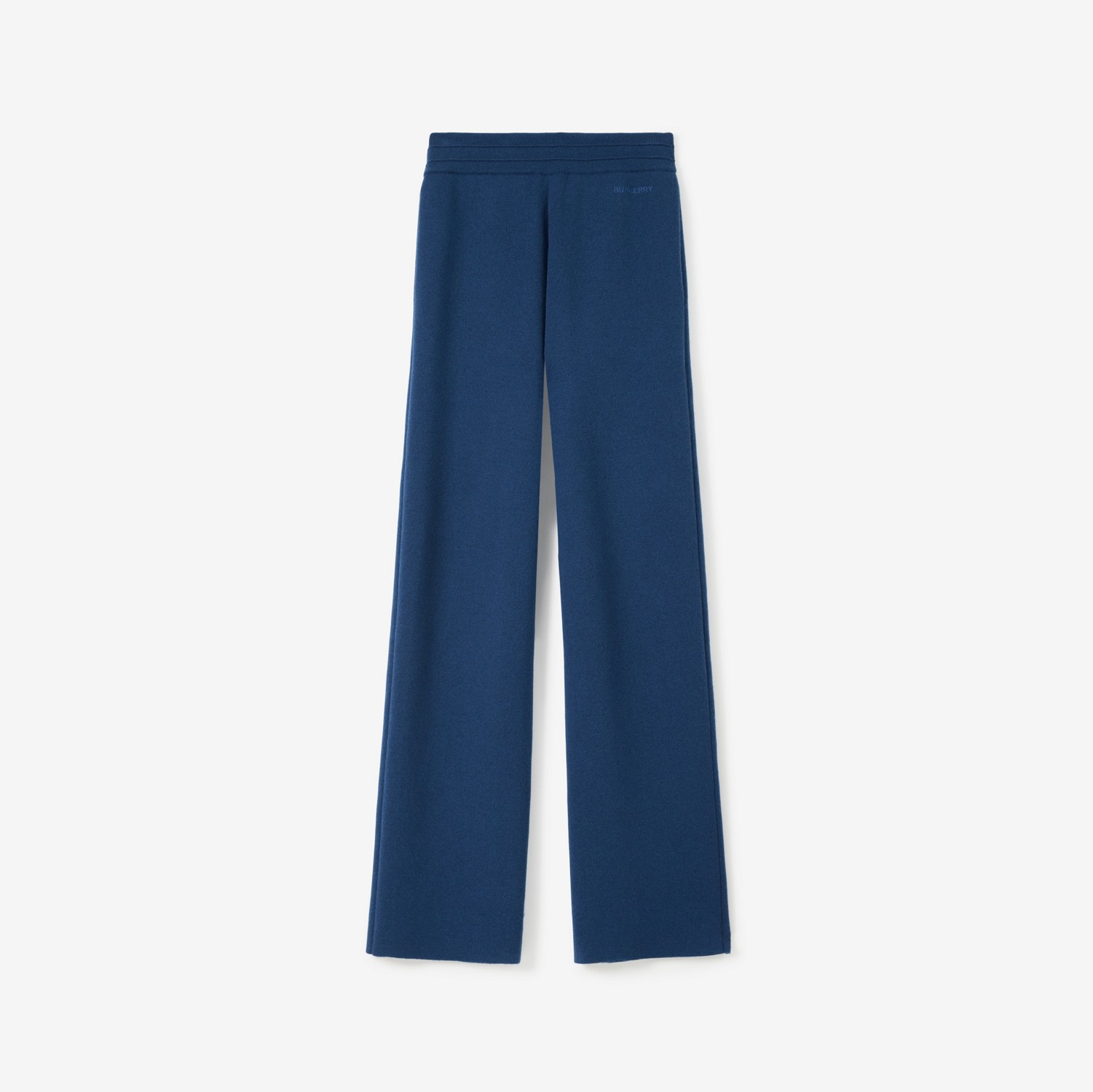 Embroidered Logo Cashmere Blend Jogging Pants in Rich Navy - Women | Burberry® Official
