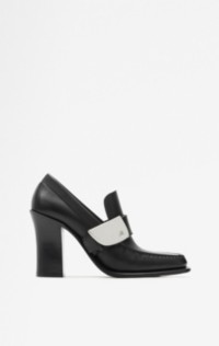 Leather London Shield Heeled Loafers