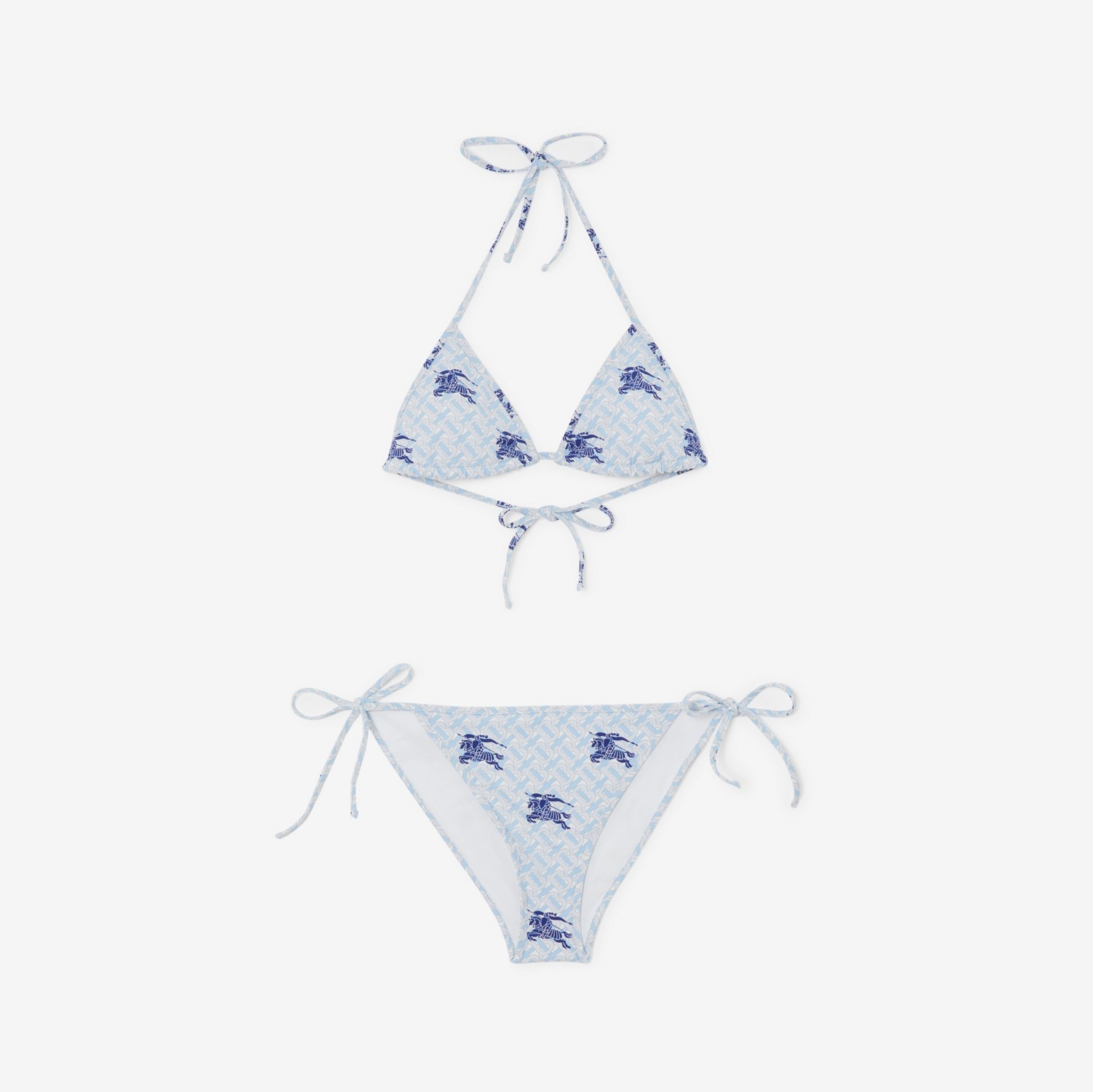 Triangelbikini aus Stretchnylon mit EKD-Motiven und Monogrammen (Marineblau) - Damen | Burberry®