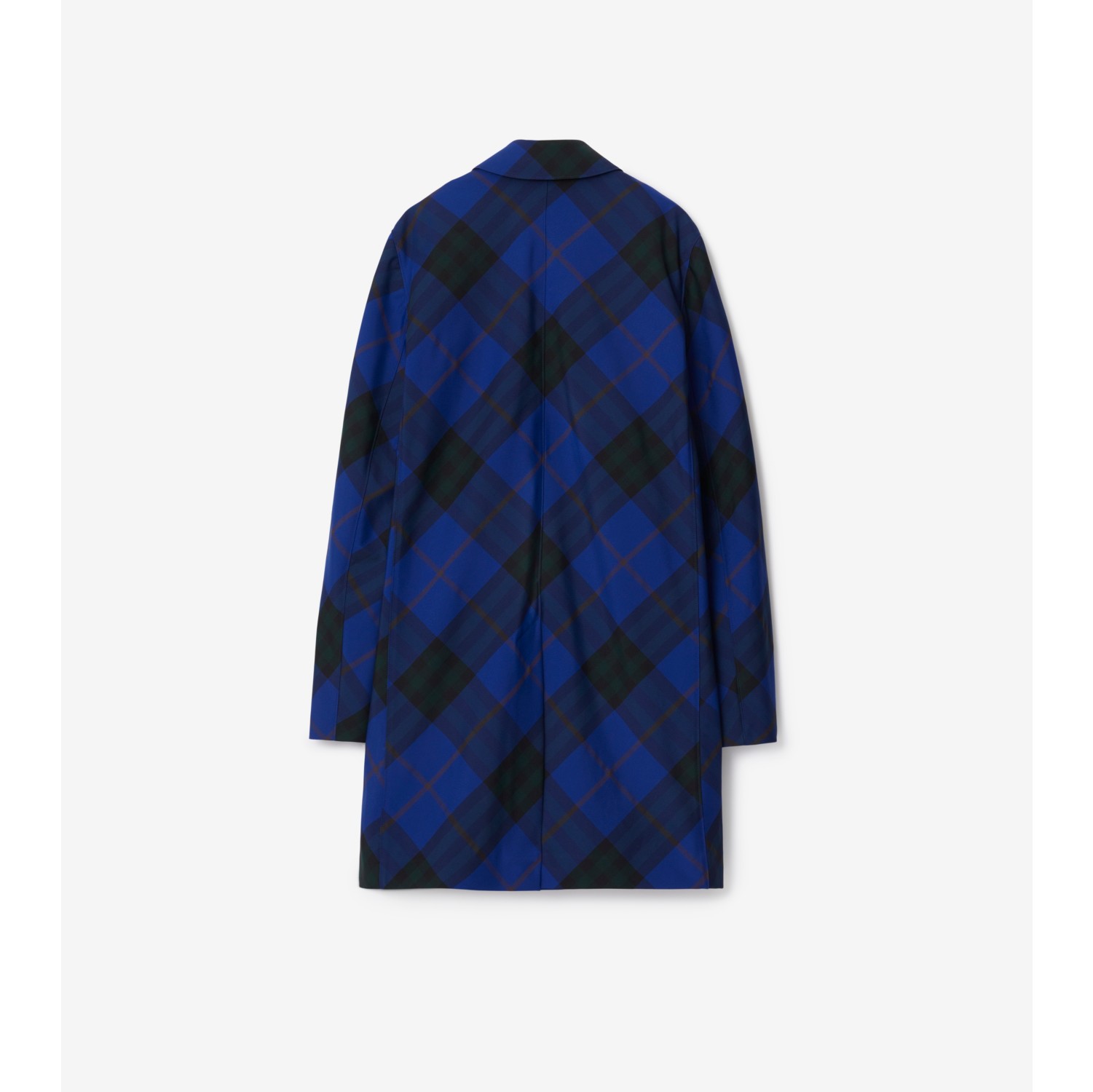 Mid-length Check Car Coat in Knight - Men | Burberry® Official
