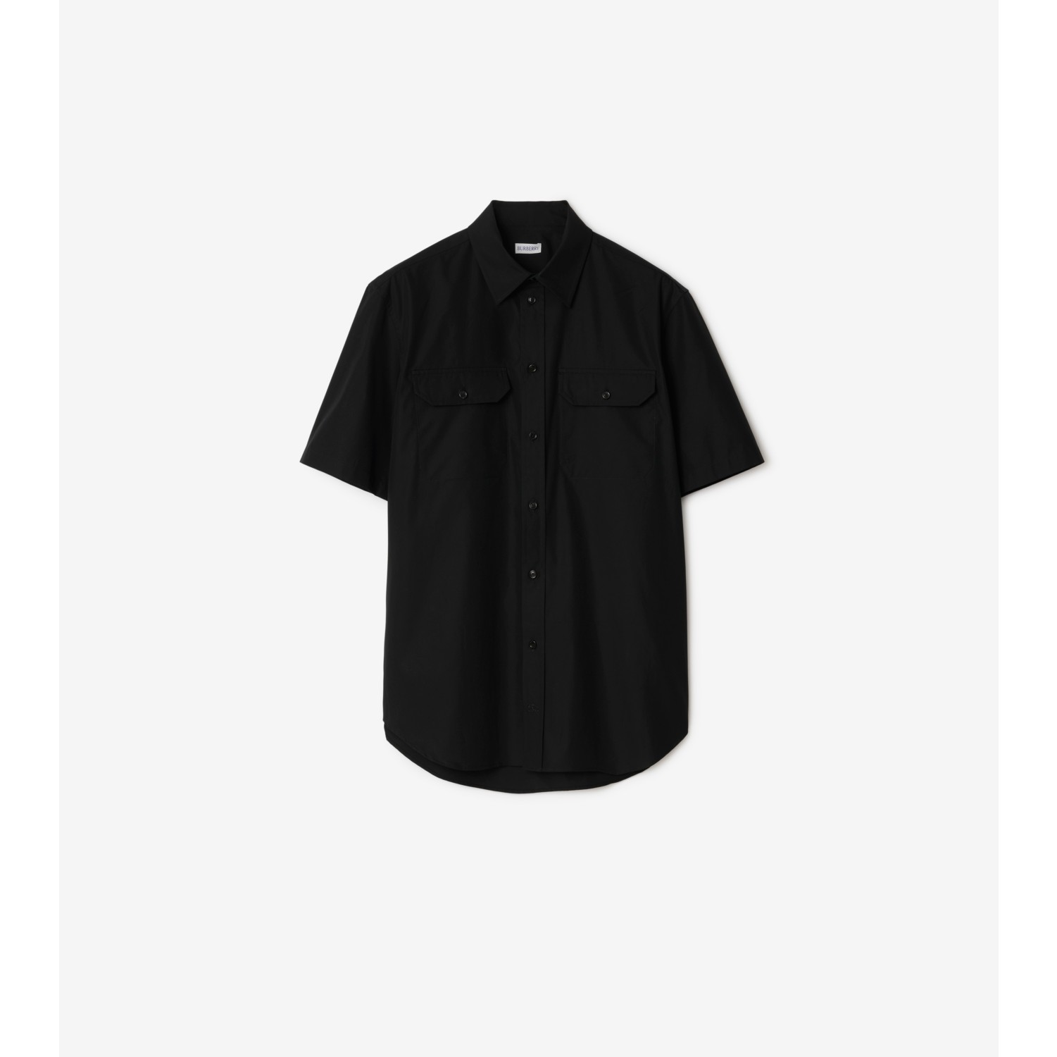 Cotton Shirt in Black - Men | Burberry® Official