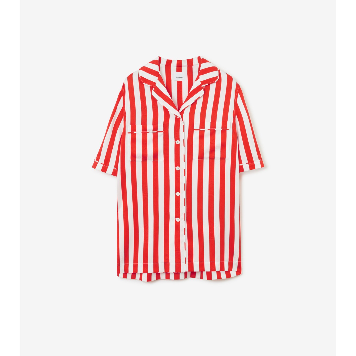 Red burberry 2024 button up