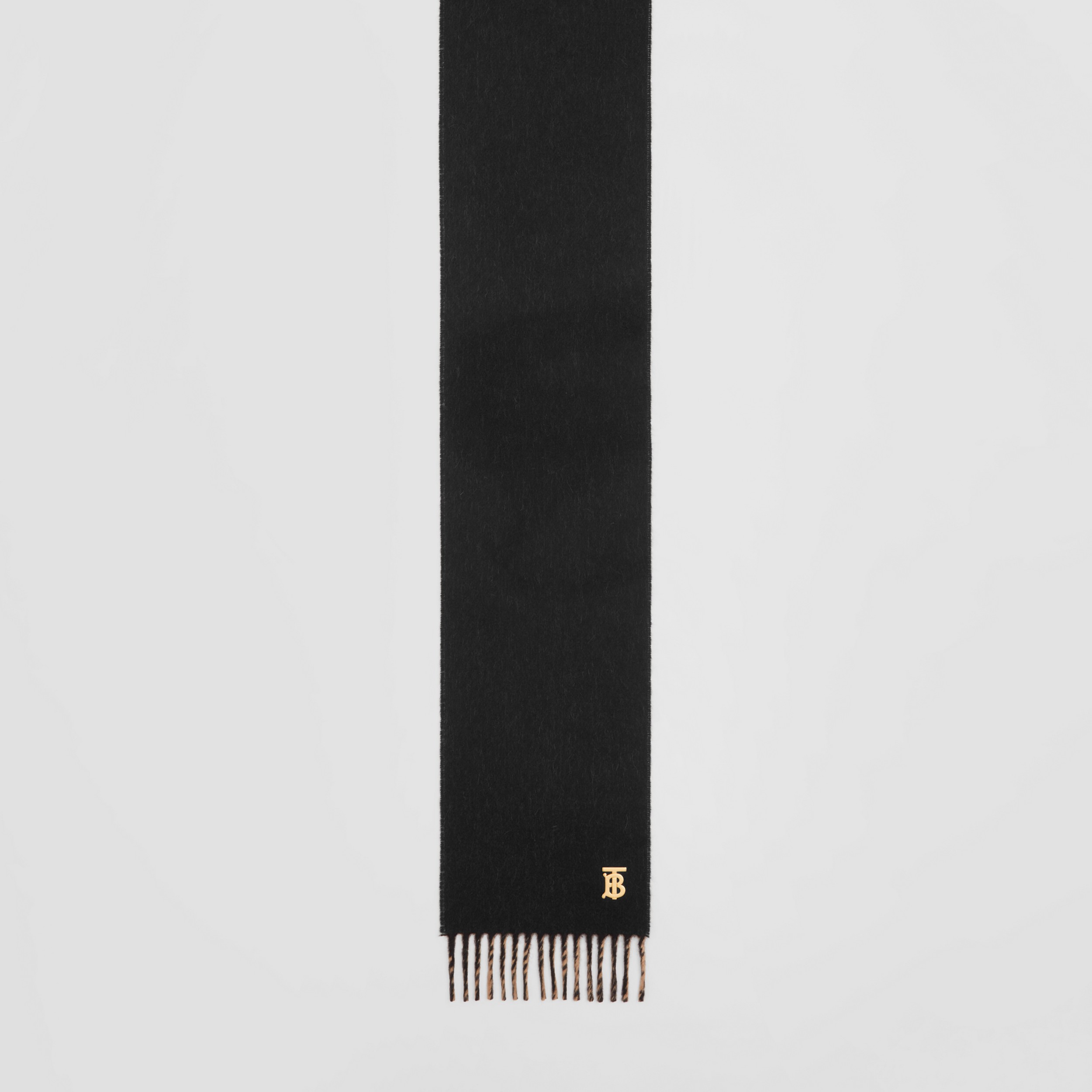Reversible Monogram Motif Cashmere Scarf in Camel/black | Burberry® Official - 4