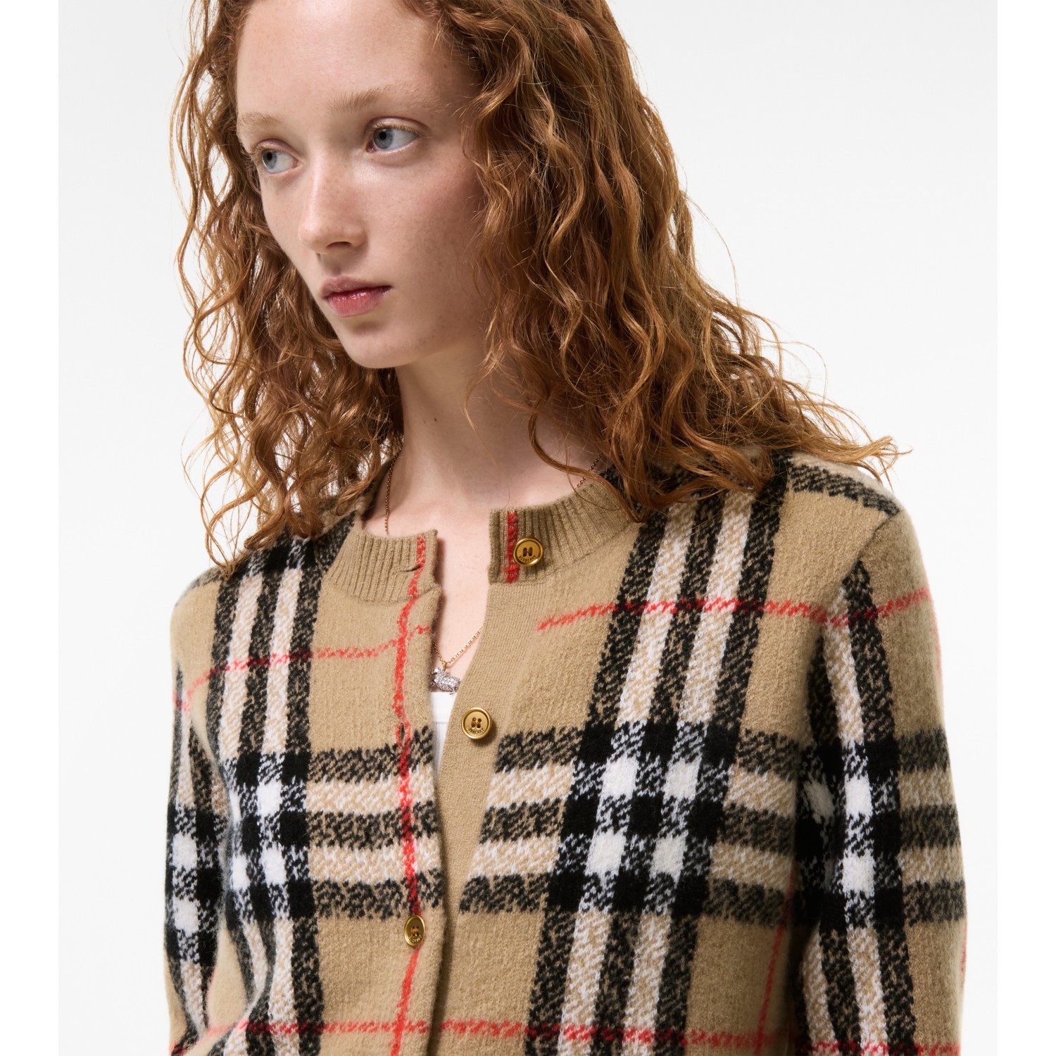 Check Cashmere Cardigan - thumbnail 4