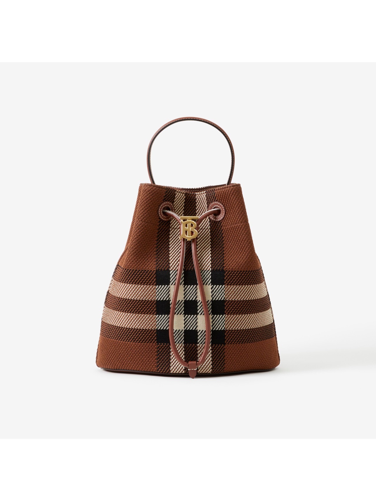 Small TB Bucket Bag in Dark Birch Brown - Women | Burberry® Official