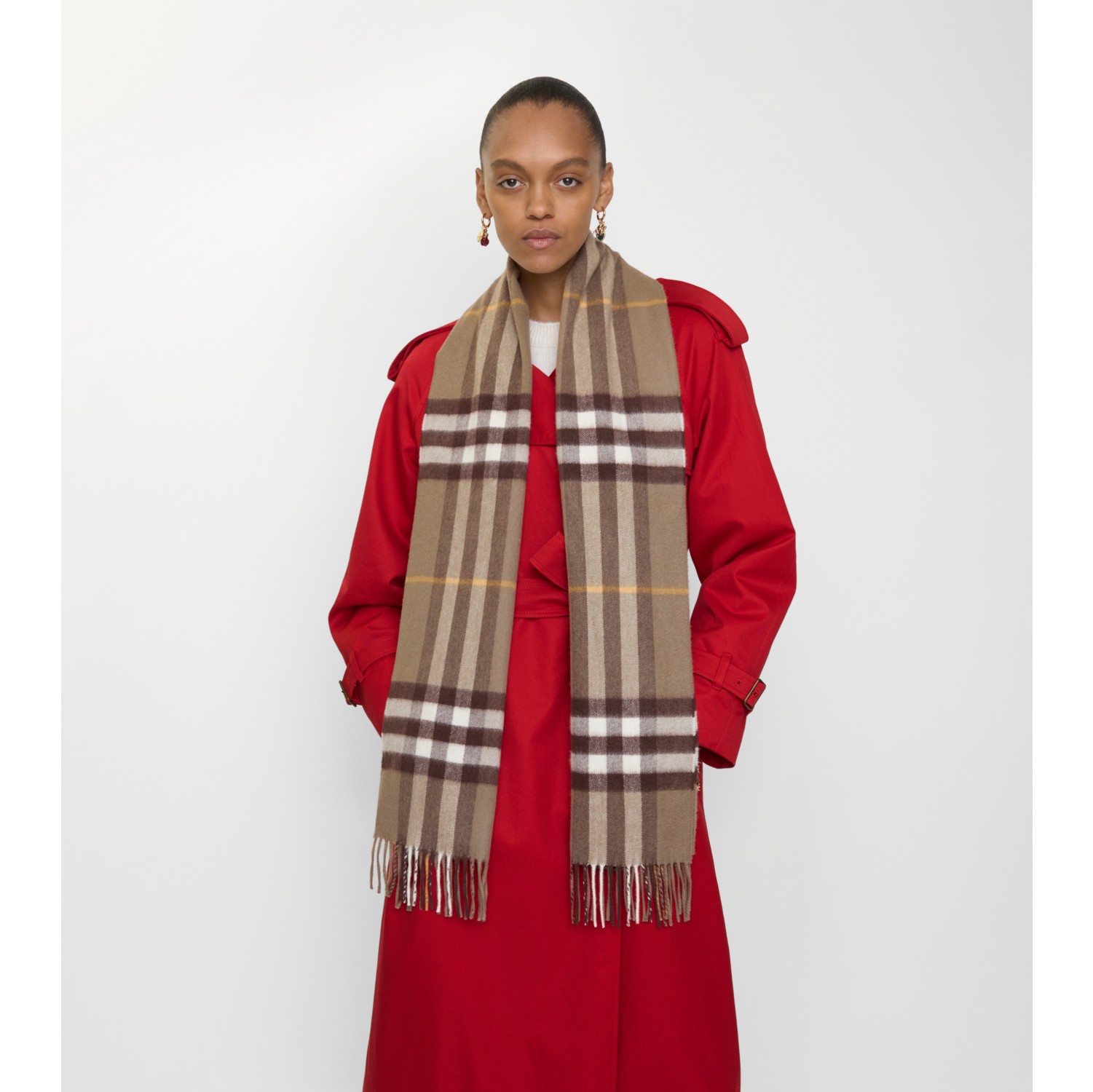 Check Cashmere Scarf