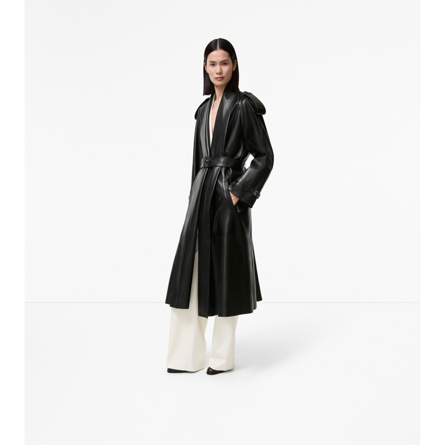 Leather Lemlair Coat - thumbnail 4