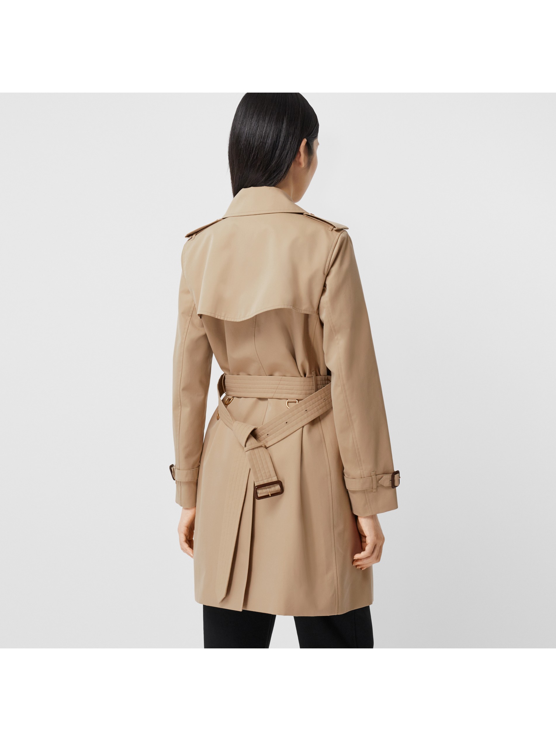 伊斯灵顿版型 - 短款 trench 风衣 (蜜色) - 女士 | burberry 博柏利