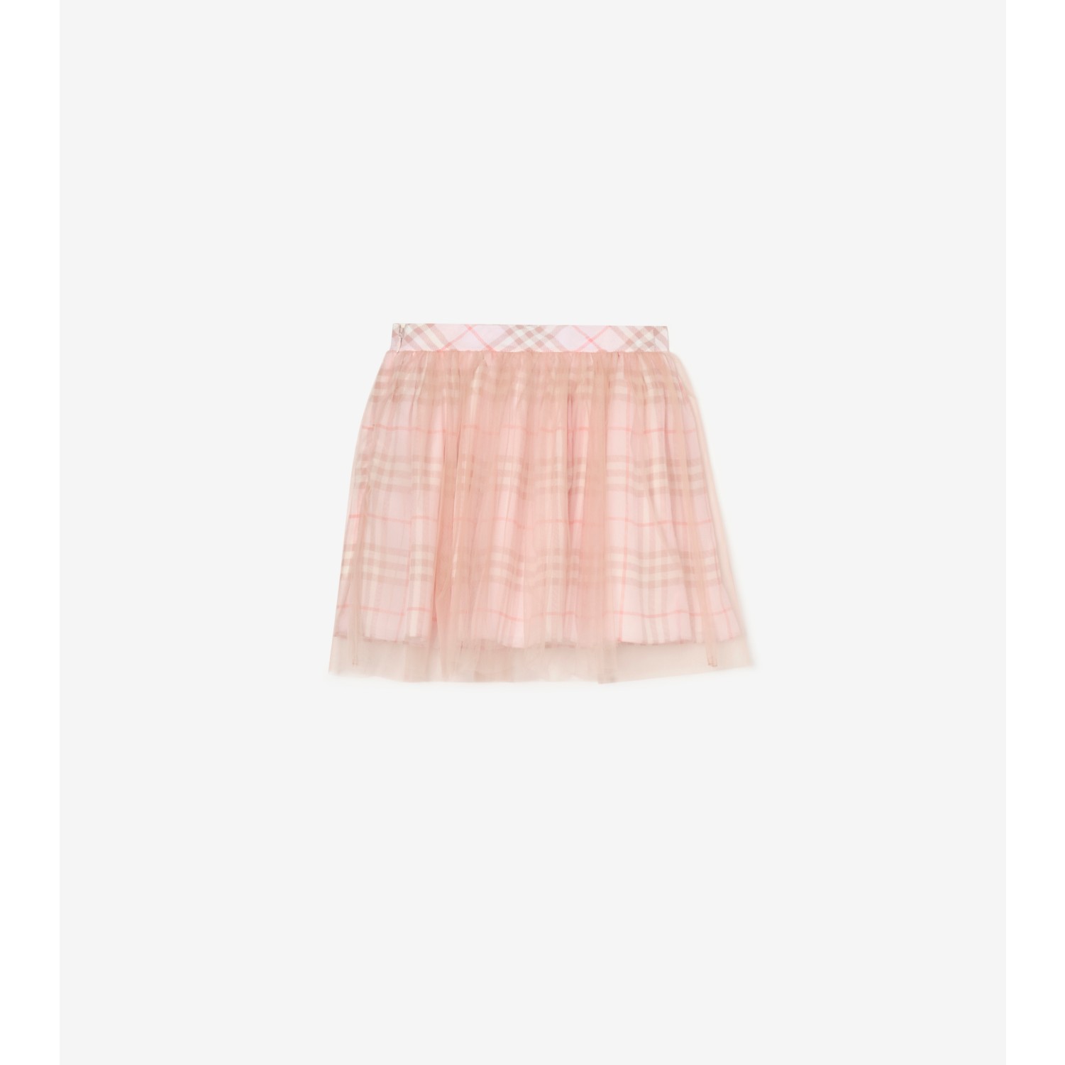 Check Silk Skirt