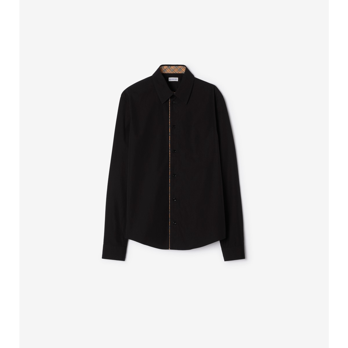  Check Piping Cotton Poplin Shirt