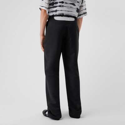 mens wide leg wool trousers