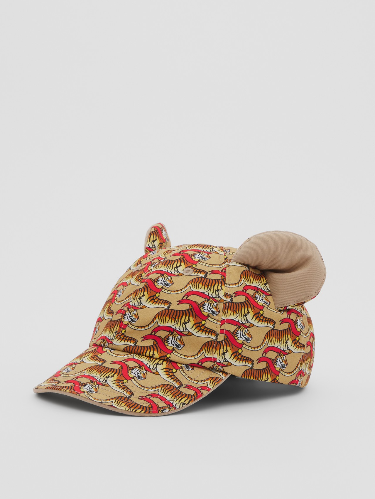 Gorra de béisbol en algodón con estampado de tigres (Miel Beige)