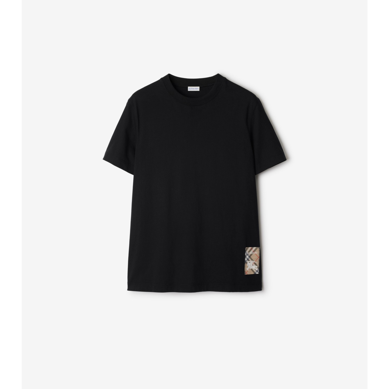 Check Label Cotton T-shirt