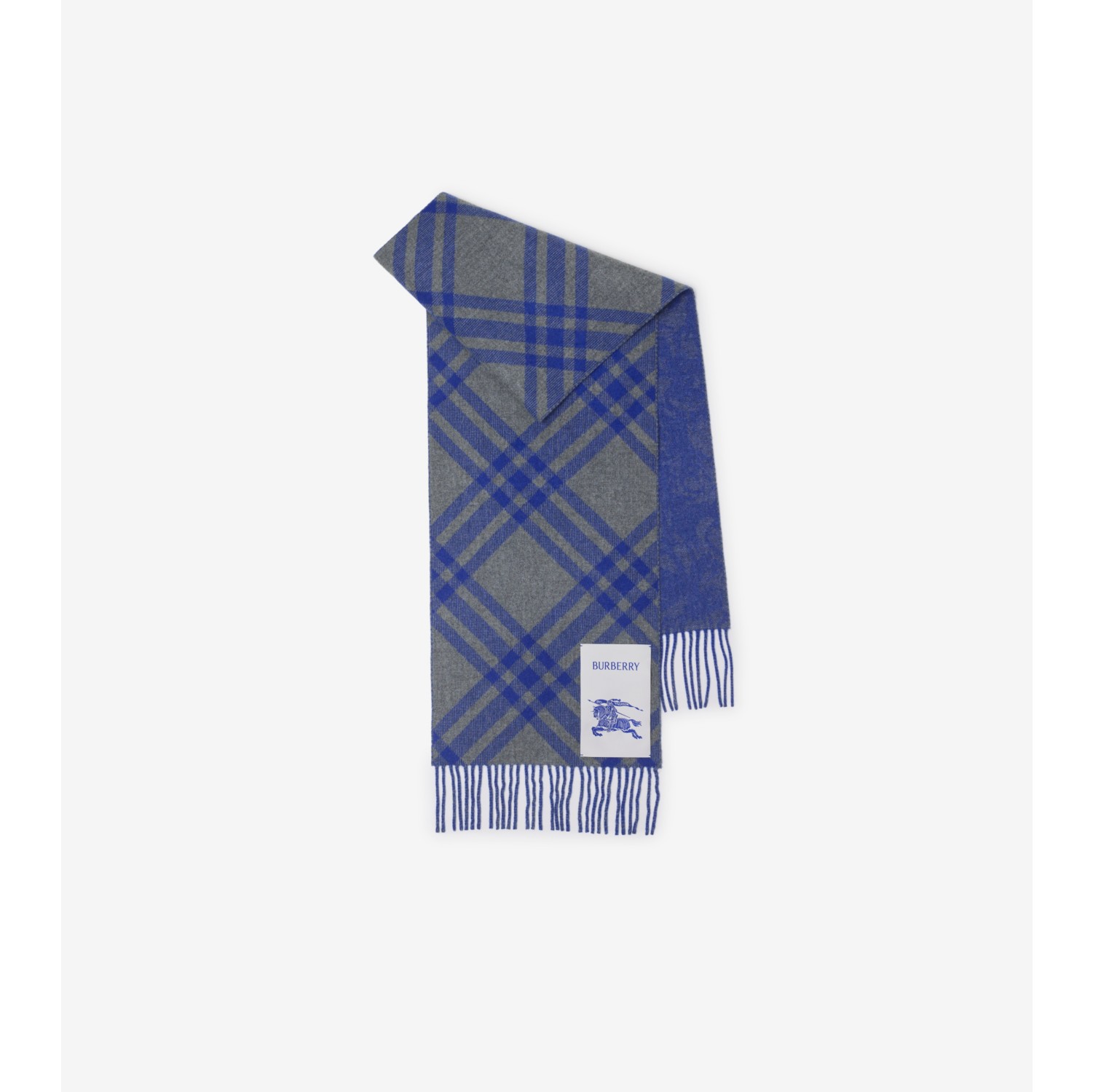 Burberry blue scarf cashmere best sale