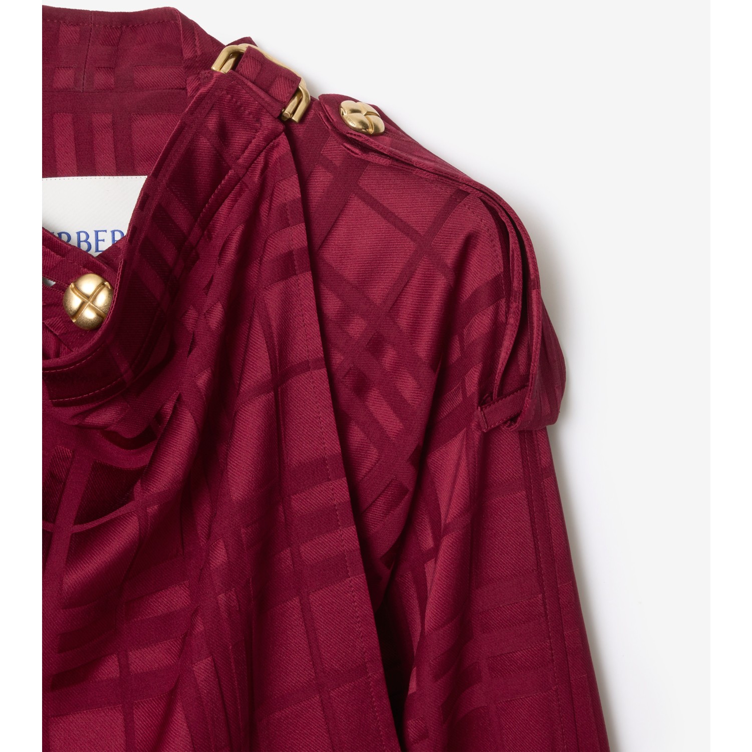 Check Silk Trench Coat in Ripple red - Women | Burberry® Official