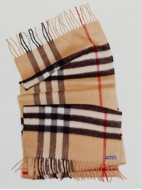 Cachecol de cashmere personalizado dos serviços da Burberry