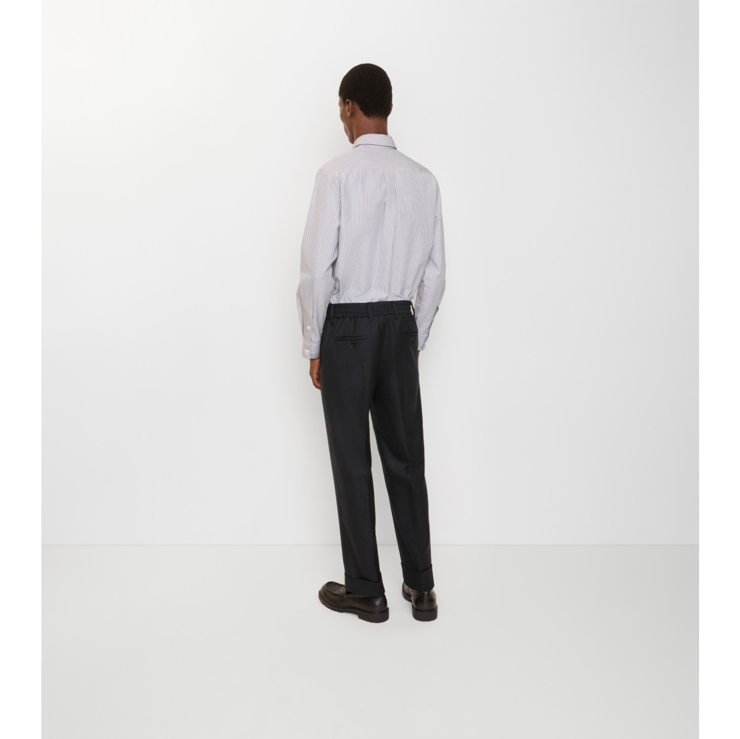 Check Wool Tailored Trousers