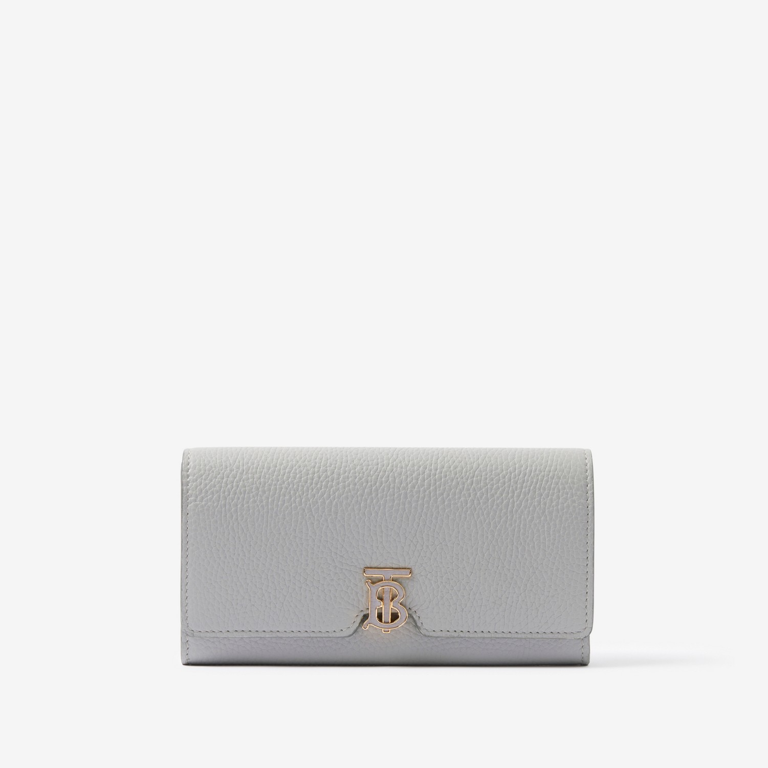 Grainy Leather TB Continental Wallet in Light Grey Melange - Women | Burberry® Official