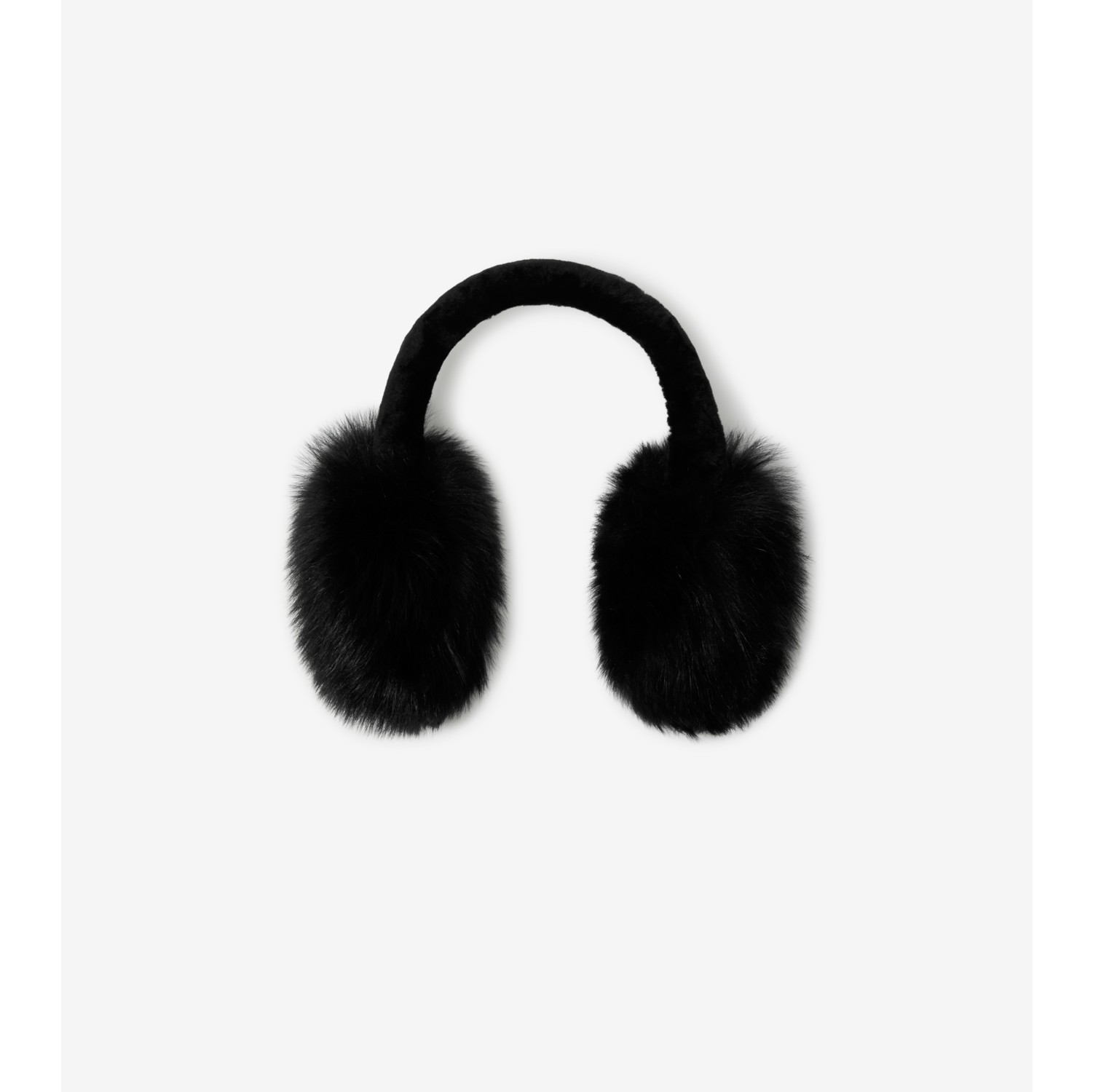 Shearling Earmuffs in Black Burberry® Official